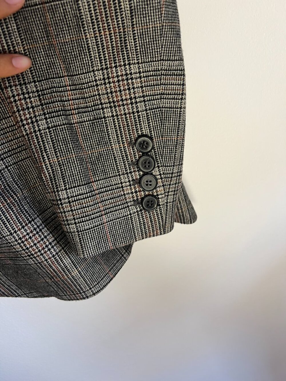 Zara Glen Check Plaid Blazer Women's Sz S Single Button Wool Blend Office - Picture 4 of 12